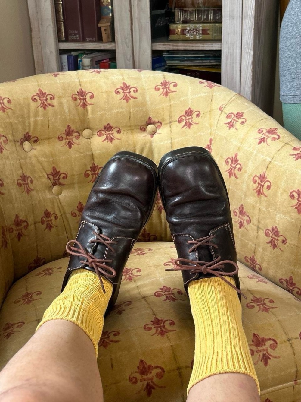 Vintage Y2K Born Brown Leather Chunky Platform Oxfords Slouchy Lace Up Women’s 9